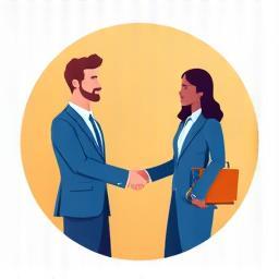 Icône recrutement, poignée de main